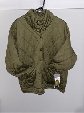 Quilted Olive Green Women's Jacket